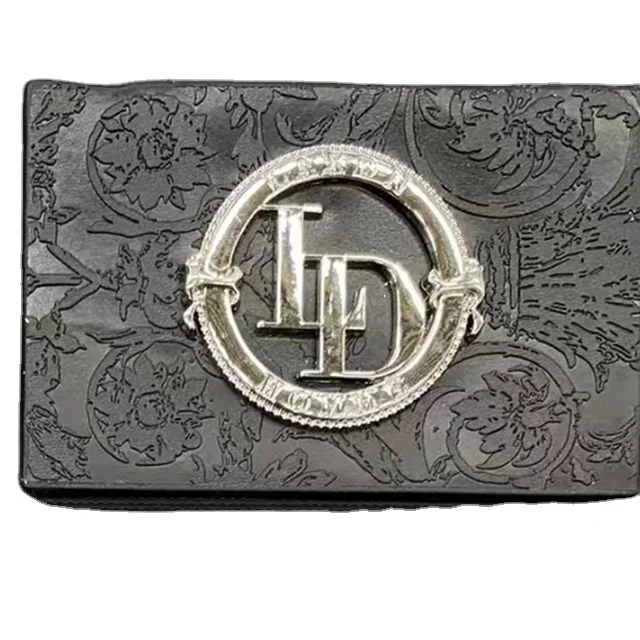 metal leather label patch for clothes garment/leather embroidery patch/engraved leather luggage tags