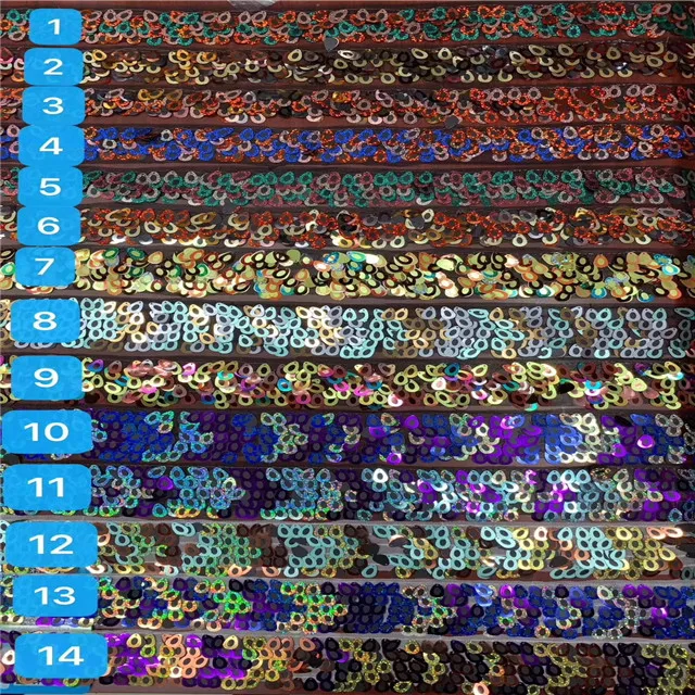 European and American lace trim/embroidery sequin colorful stock trim for children kids girl dress  clothing accessories