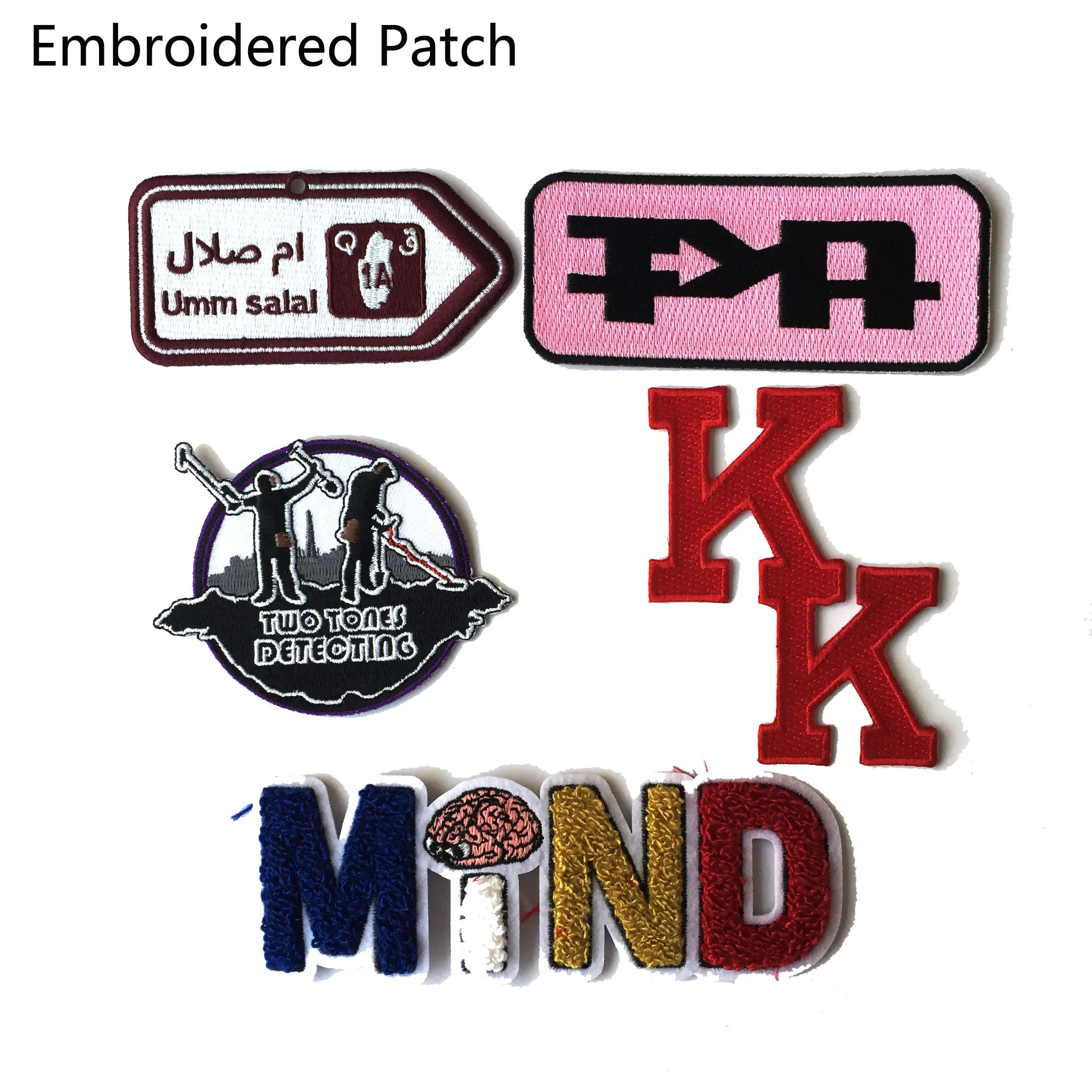 Custom Embroidery Woven Leather PVC Patches For Clothing