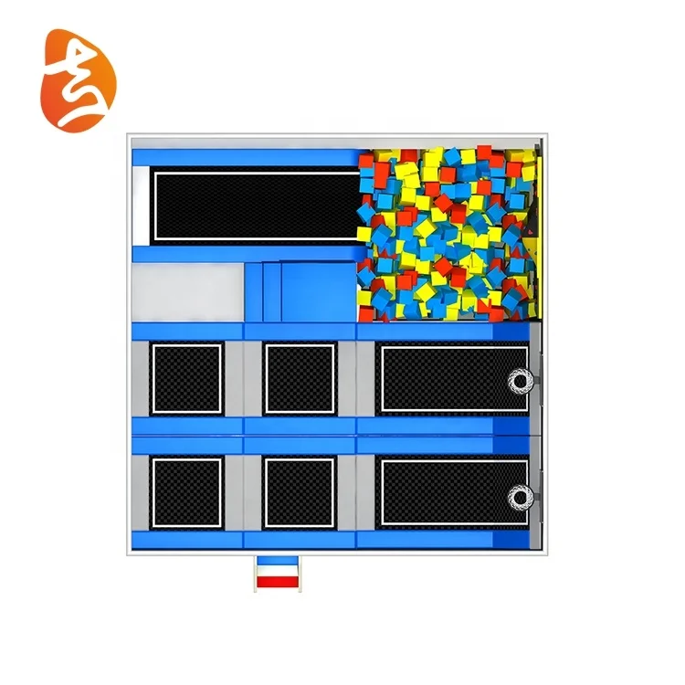 New design durable square small commercial kids indoor trampoline park for sport