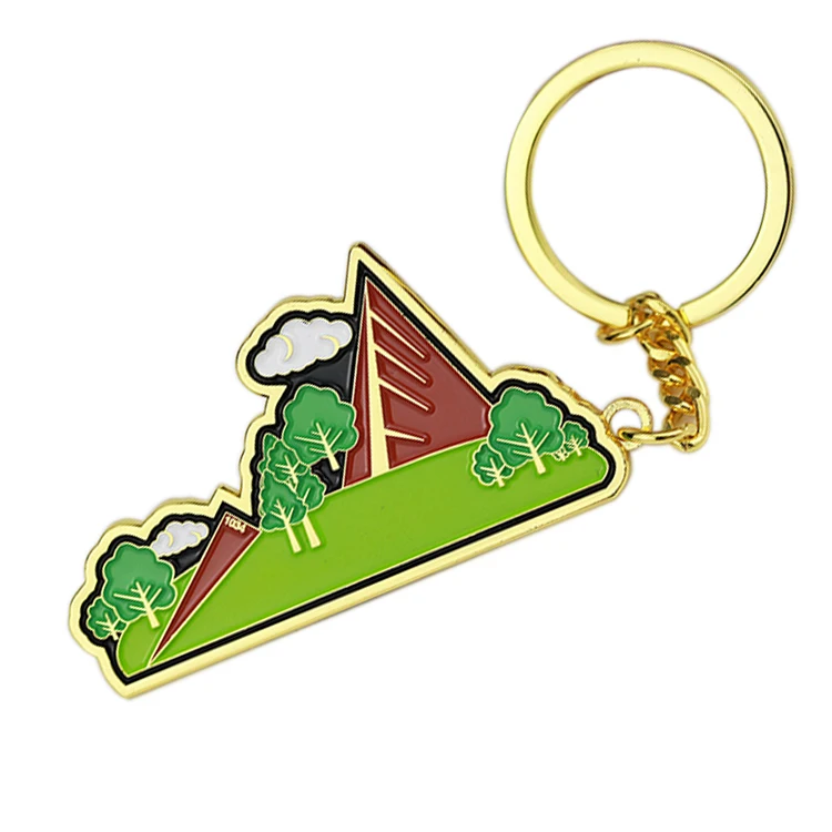 Custom Made Metal Keyrings Charms Cute Cartoon Character Black Nickel Gold Plating Metal Pendant Keychains