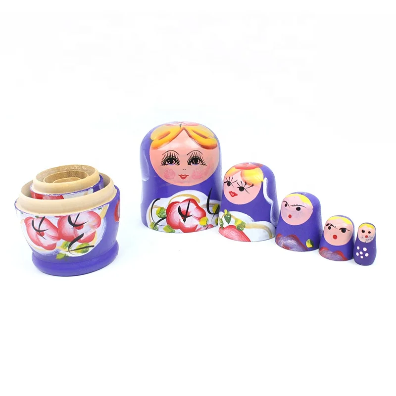 Kids Gifts Toy Wishing Matryoshka Dolls, Wooden Russian Matryoshka for Home Decoration, Wholesale Nesting Dolls Babushka Gift