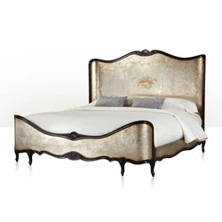 MS1001A- English Baroque Style and luxury luxury luxury bedroom bed furniture with leather and gold