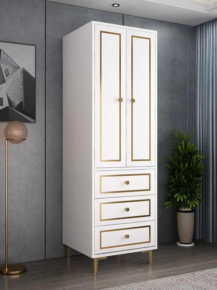 3-drawer Furniture Wardrobes for Bedroom Modern Wardrobe Storage Clothes Wardrobe Home Furniture Wooden 1 Set Panel White E0, E1