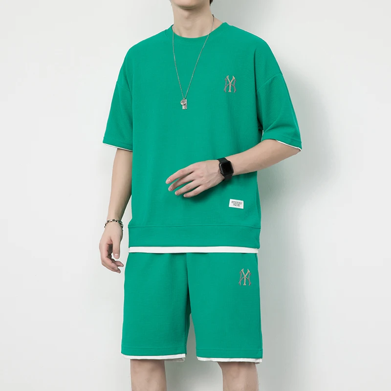 2024 Summer Trapstar T-Shirts Vintage Shorts Set High Quality Embroidered 2.0 Chenille Decoded Decoded Ice Flavours Men Women