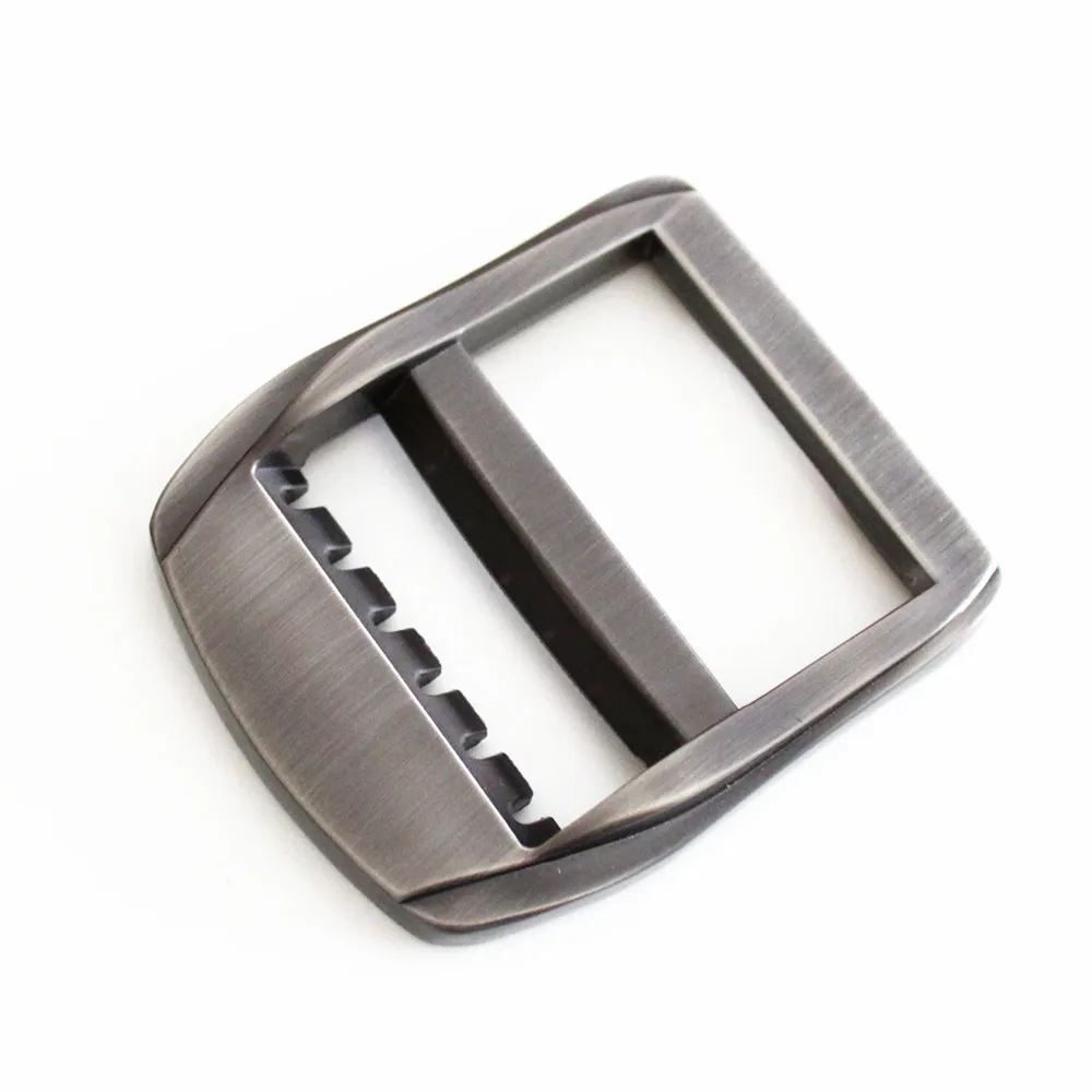 Minimalist Style Customizable Logo Nylon Woven Center Bar Belt Buckle Adjustable Tri-glide Metal Buckle