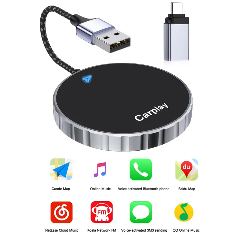 48 Hour Shipment Boyi Wireless Android Auto Adapter Dongle Cars Fast Connection WIFI+Blue dual connection No Lag carplay