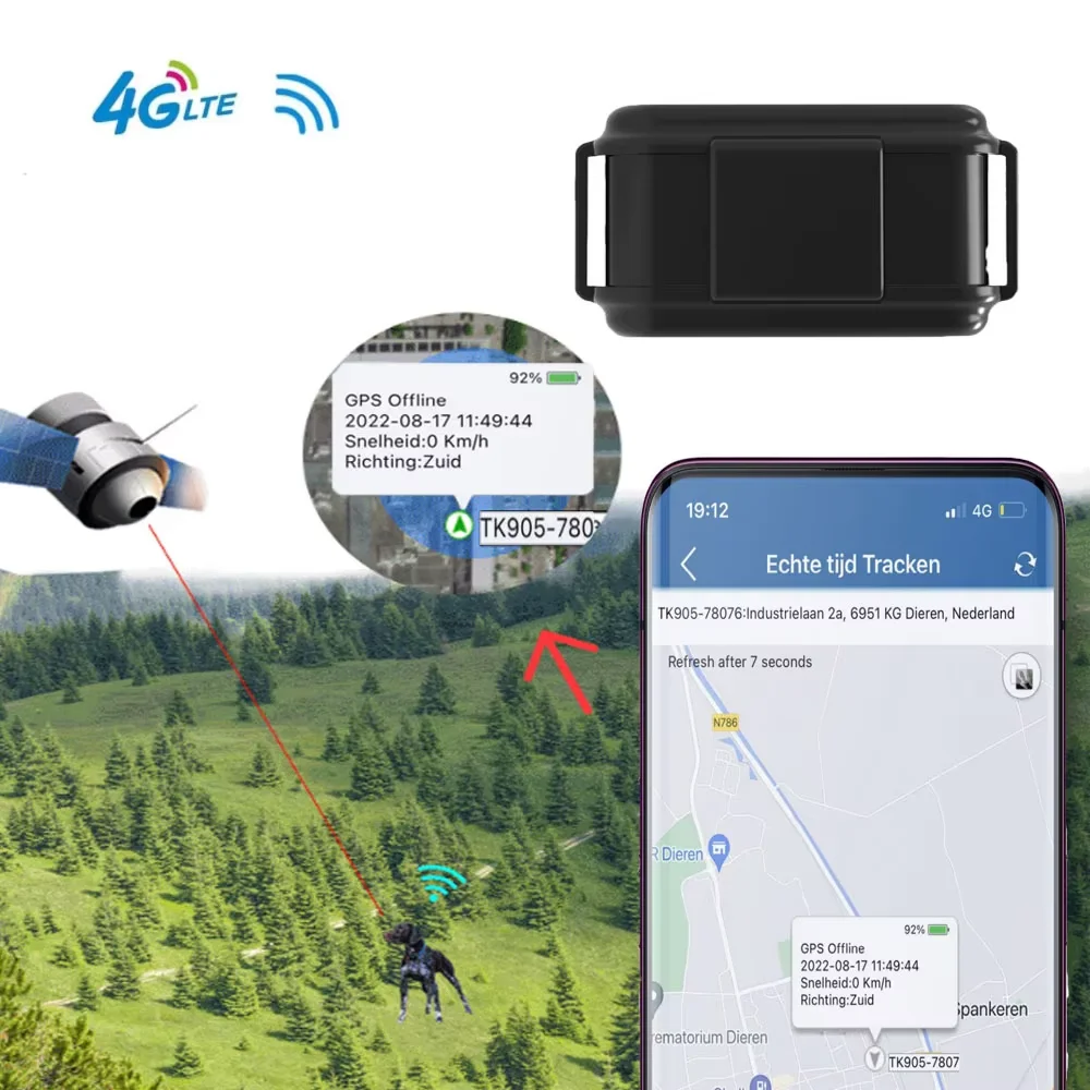 2024 Новый 4G GPS Охотник собака трекер ошейник бесплатное приложение gps устройство слежения за домашними животными отслеживание для домашних животных