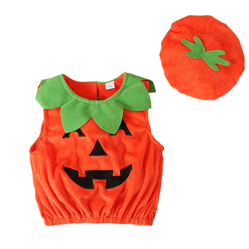 Most Popular Halloween Costumes For Kids Baby Pumpkin Costume Rompers Kids Halloween Pumpkin Jumpsuit