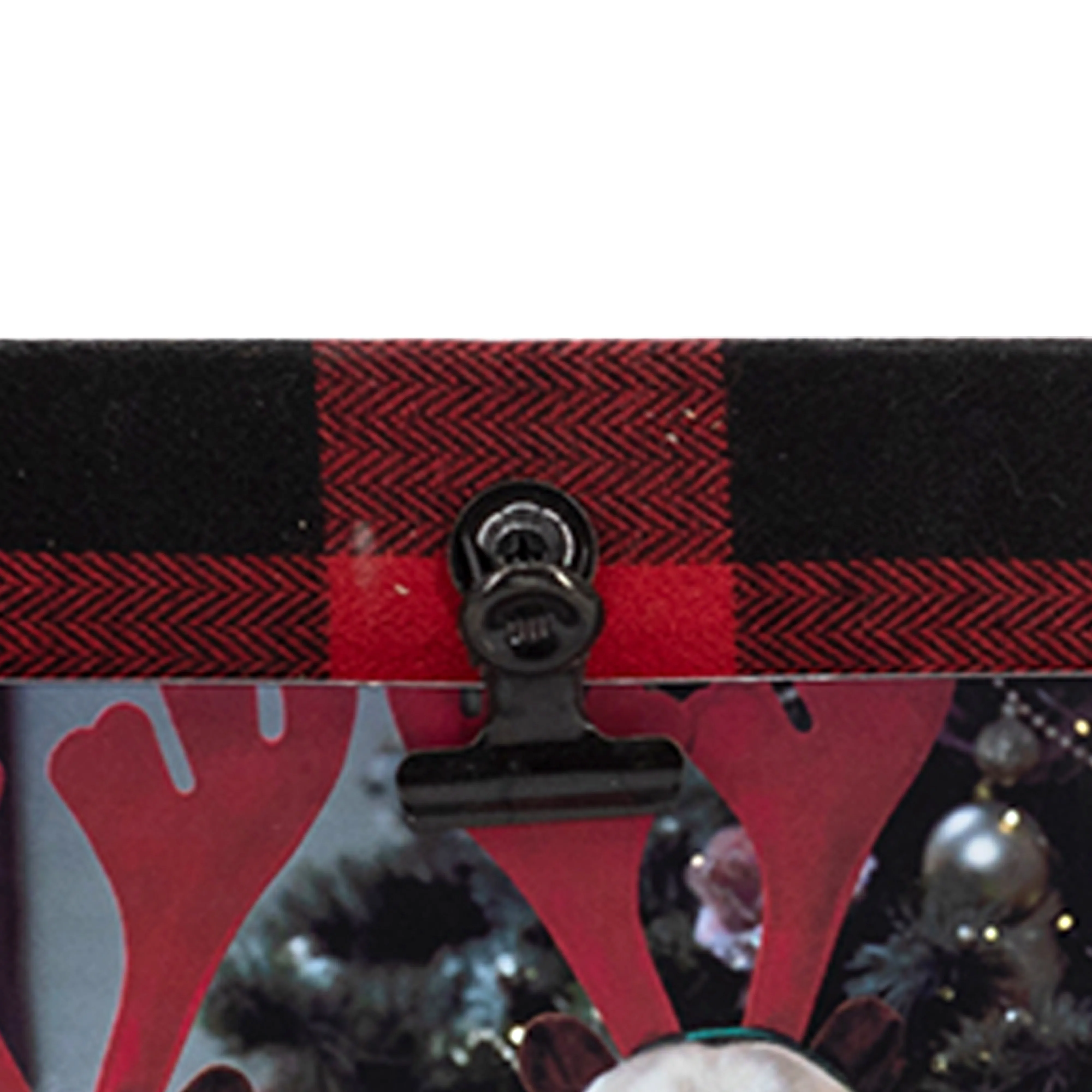 Wholesale Customized Creative 4X6 Black Red Plaid Collage Picture  Photo Frame For Christmas Decoration Supplies