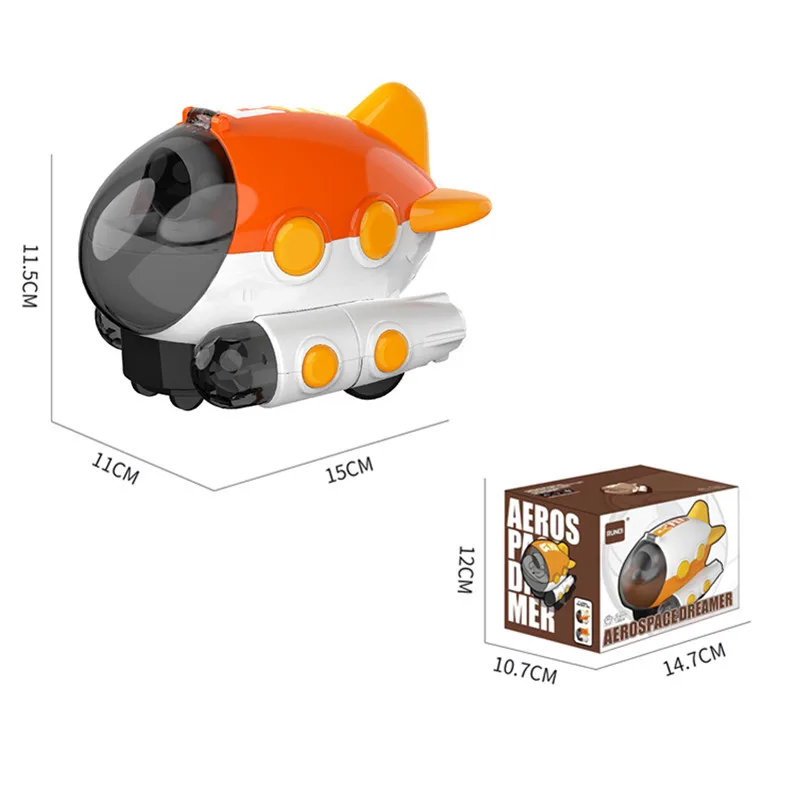 children electric induction crab snail  toy 3D lamplight projection music universal shaking head Snail  toy