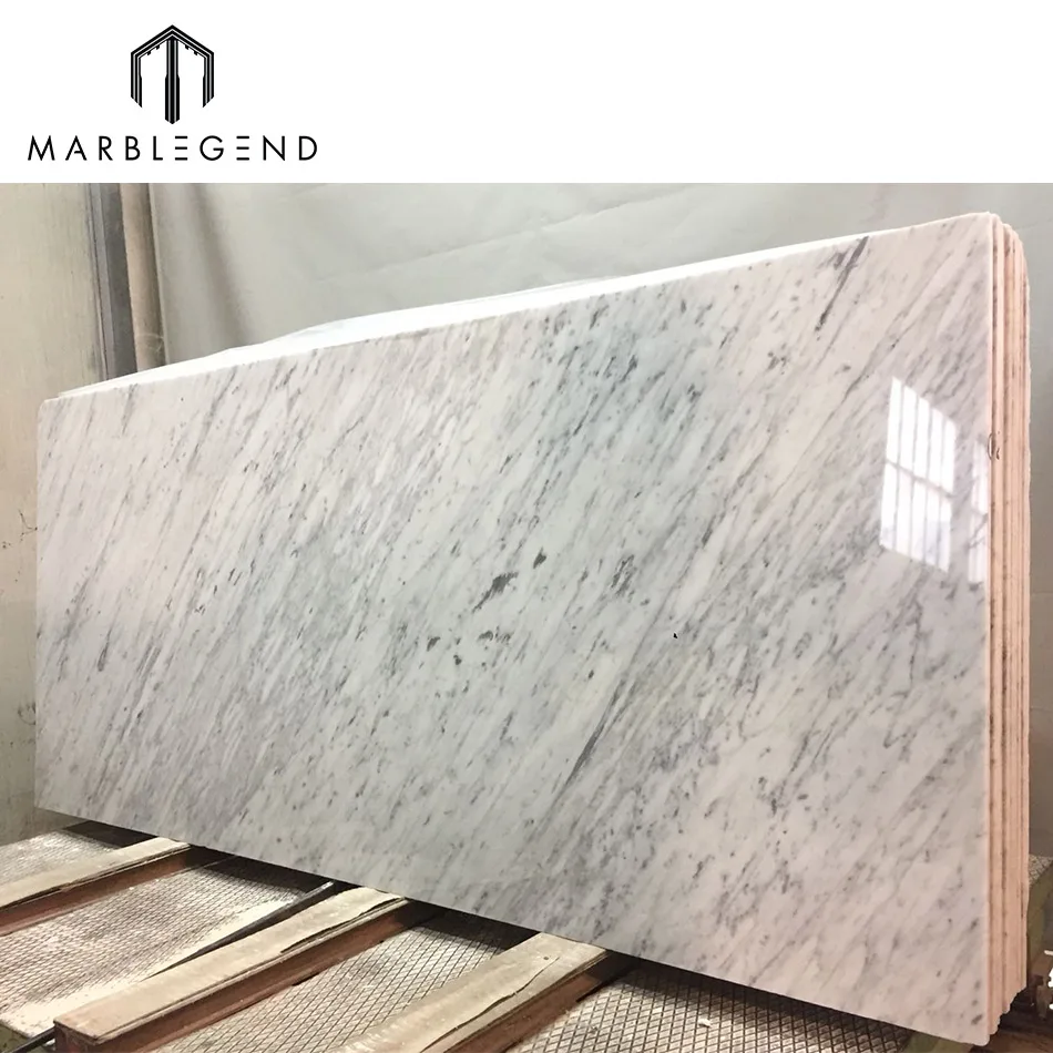 luxury villa decor marble slab wall white carrara marble tiles floor