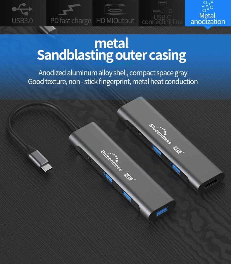  Мини-кабель 4 в 1 Type c USB FT SD-порт с адаптером HDM I HUB Fot Mac