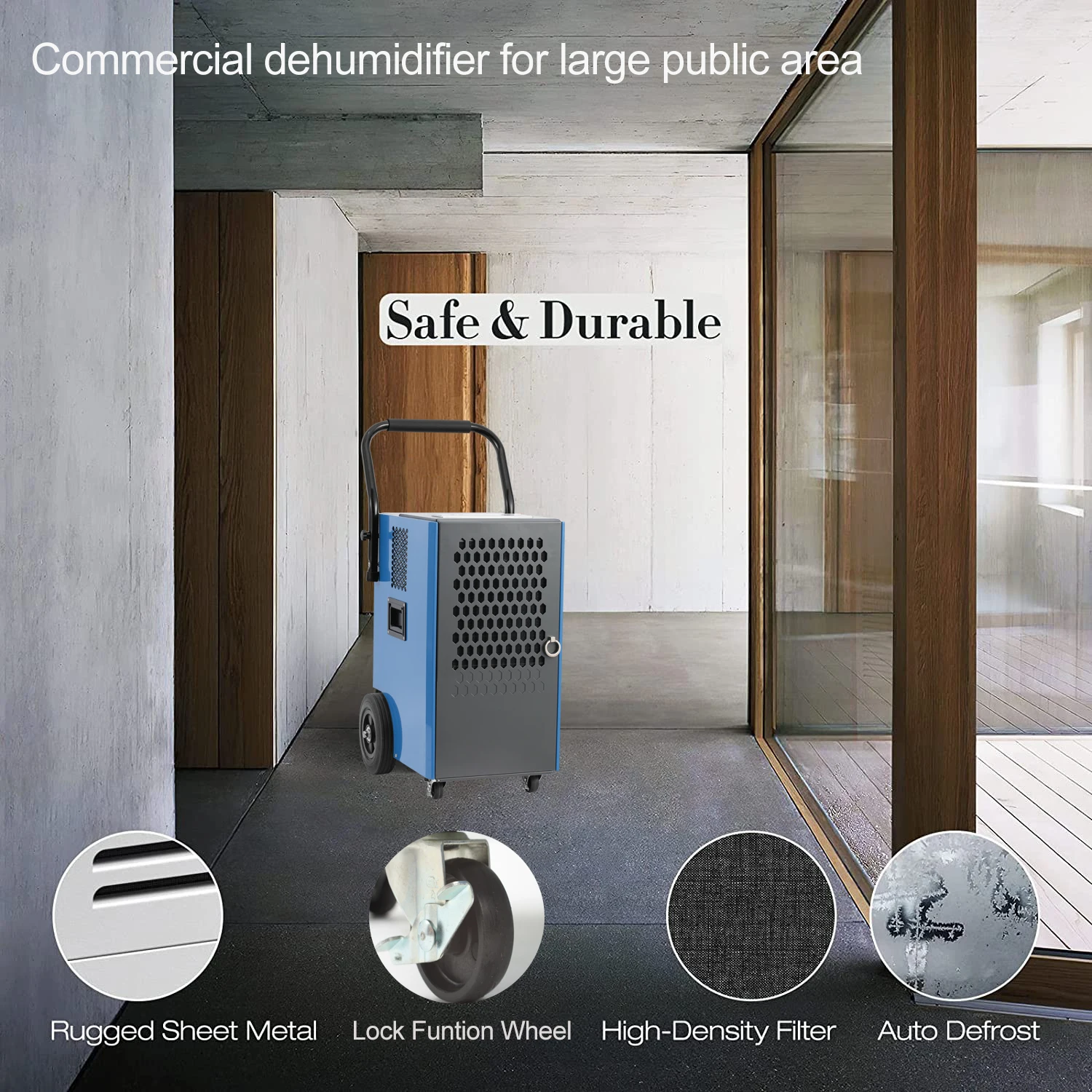 OEM ODM Factory Industrial Dehumidifier 50L 70L 90L R410a R290 Commercial Dehumidifier Restoration Large Capacity Dehumidifier