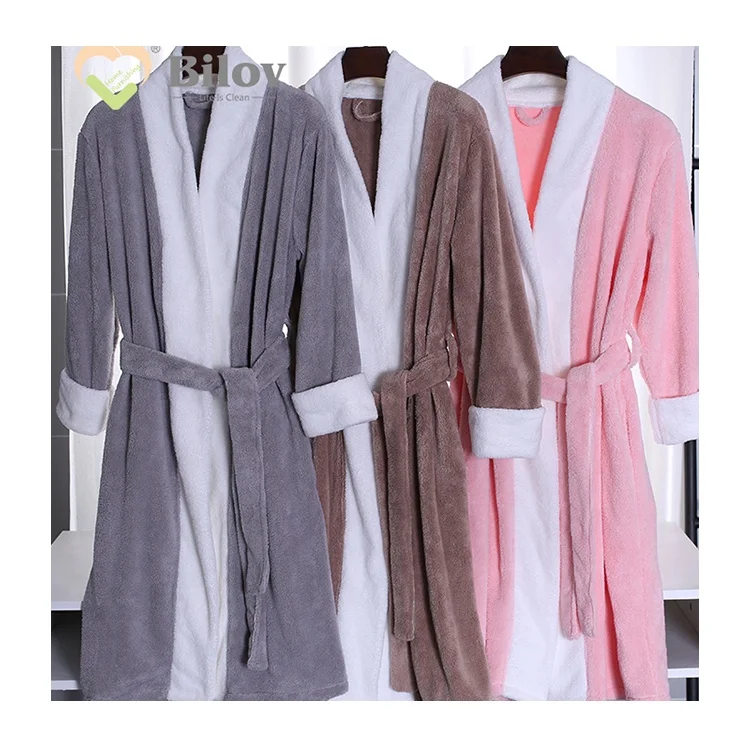 Best Selling Custom Super Soft Cheap Fleece Bathrobes Luxury Oversize Adults Coral Fleece Bathrobe