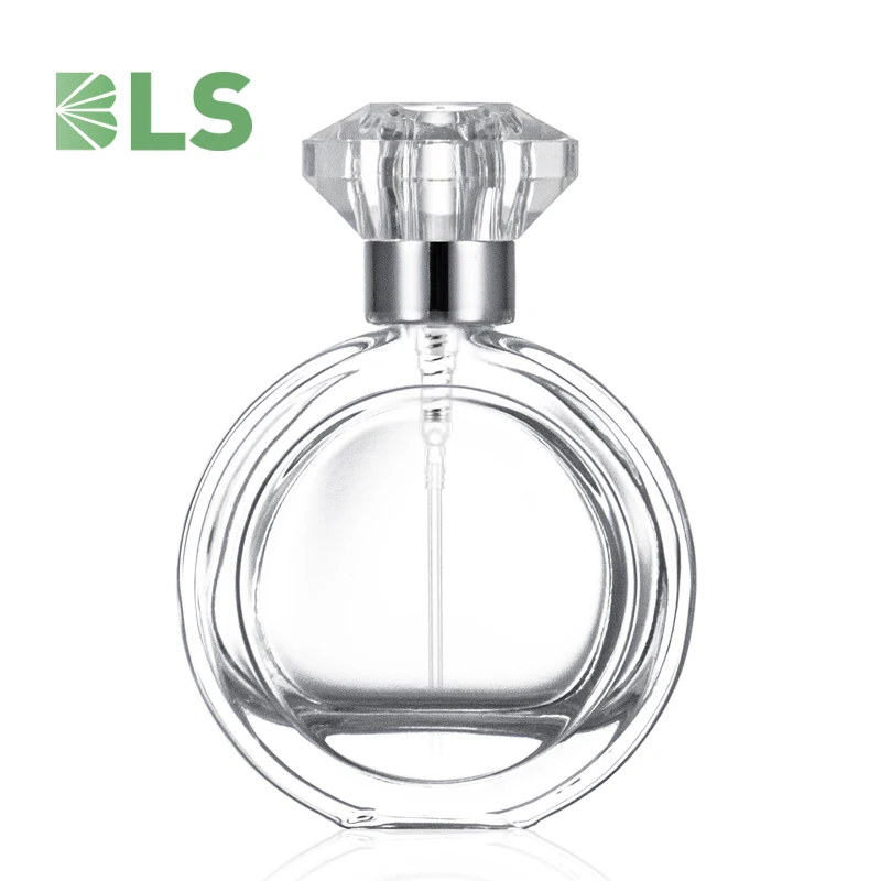 30ml Empty Round Perfume Glass Bottles With K-Resin Cap