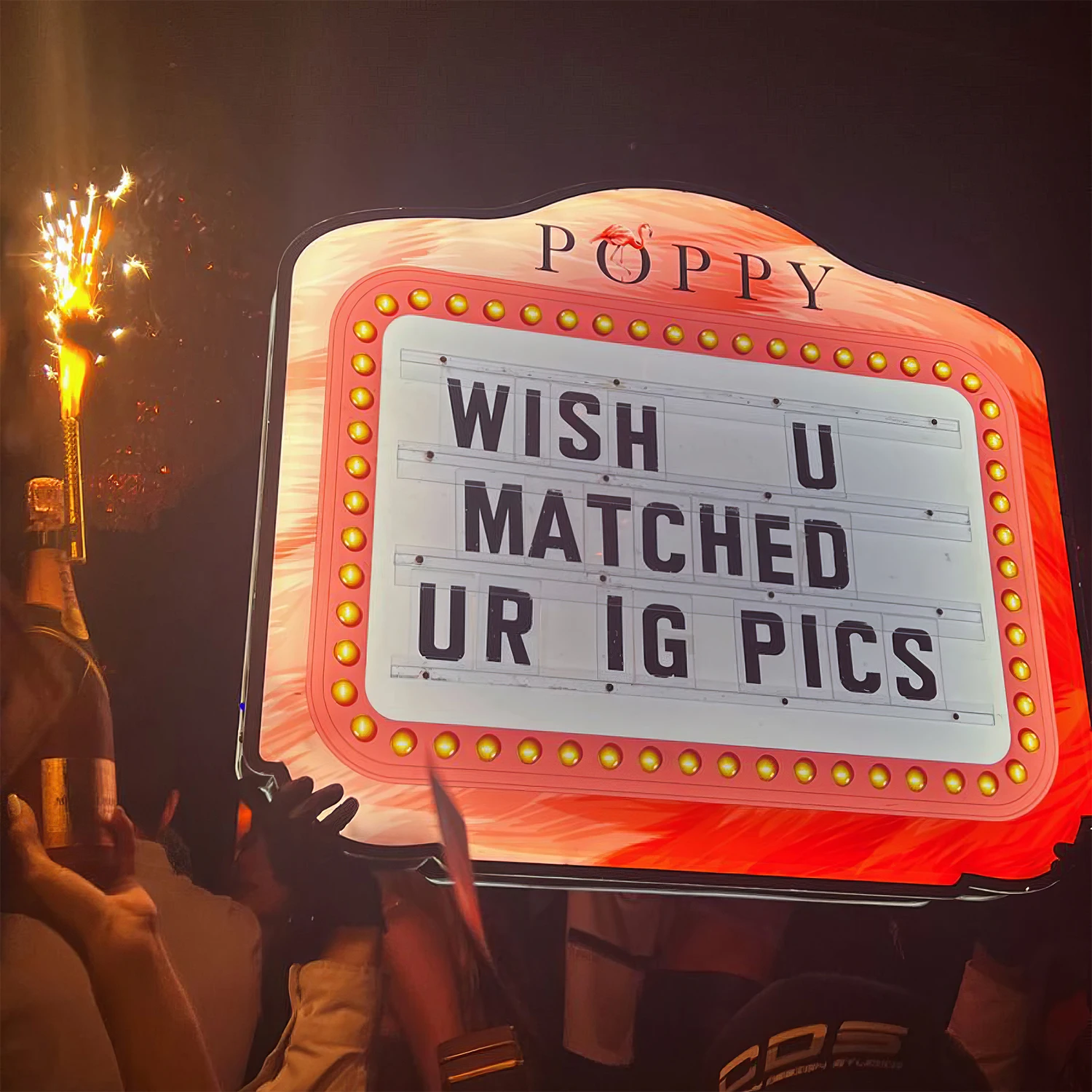 Wholesale Custom Vip Board Letter Custom VIP Bottle Presenter Service Sign LED Marquee Sign