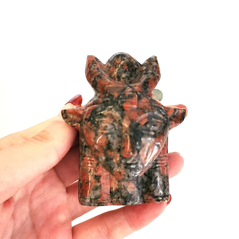 Hot Sale Nature Crystal Obsidian Pink Quartz Carving Hathor Goddess Egypt for Healing Decorate