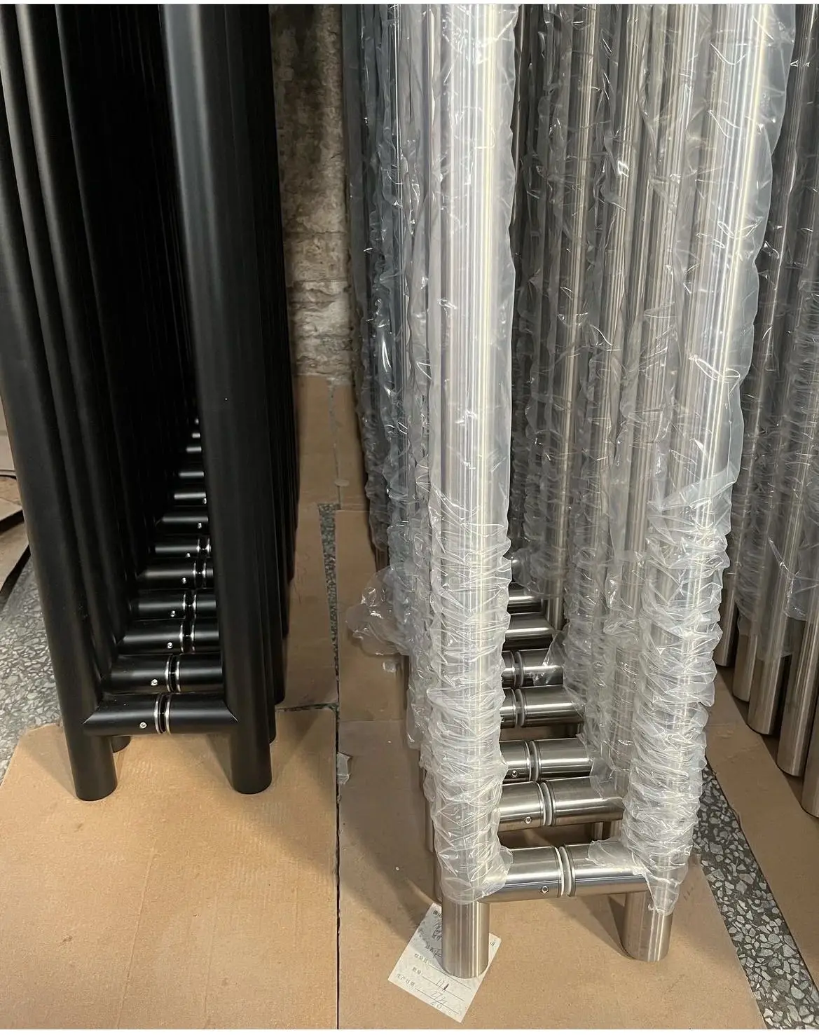 HDSAFE 304 stainless steel glass door lock handle sliding interior door handles with lock entrance glass door black pull handle