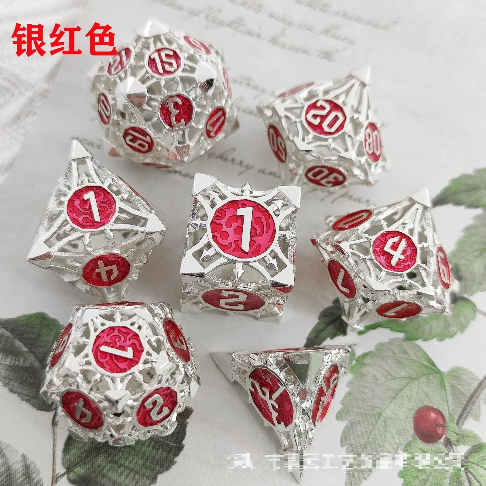 Sharp horn RPG hollow metallic dice Dungeons and Dragons Role Playing Game Cthulhu Cutout Dice Casino Custom angle Dice