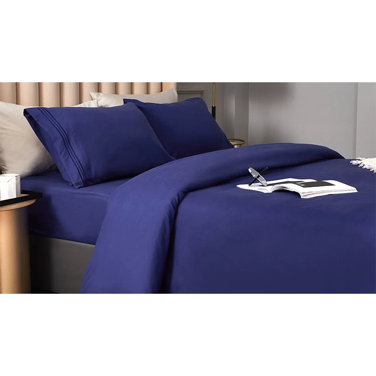Bed sheet sale 4 pieces flat / fitted bed sheets & pillowcases cooling microfiber bed sheet set