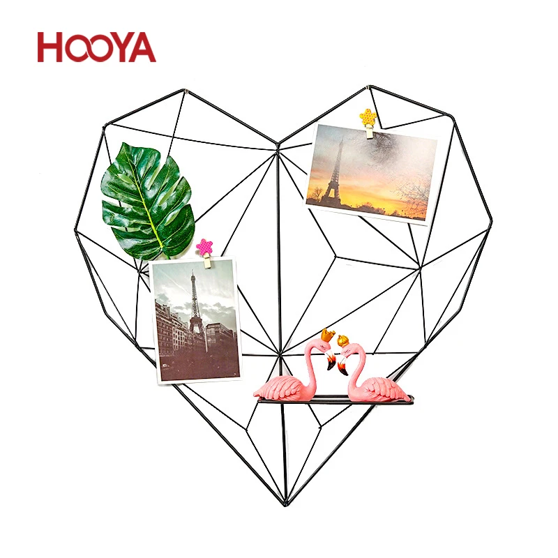 Instagram Style Iron Heart Grid Photo Wall