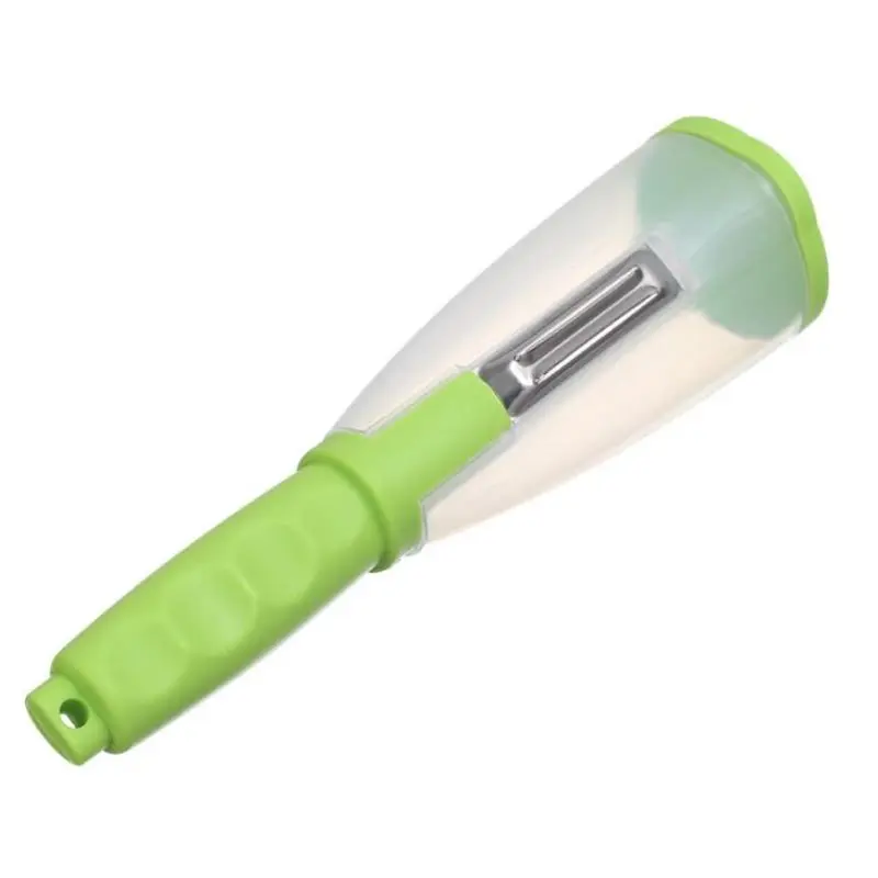 Stainless Steel Storage Type Peeling Knife Multi-Function Peeler With Handle Roll Skin Tube Storage Box Apple Carrot Cucumber To