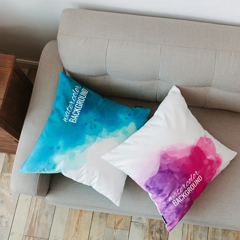 Mustard Yellow Pillow Covers Cotton Linen Decorative Square Throw Pillow Covers 18x18 Inch for Sofa Couch Decoration