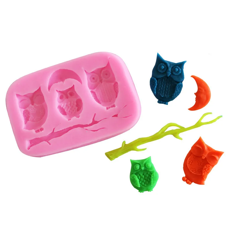 
Owl Tree Branch Silicone Mold Cake Fondant Decorate Molds Chocolate Mold Decoration Tool 