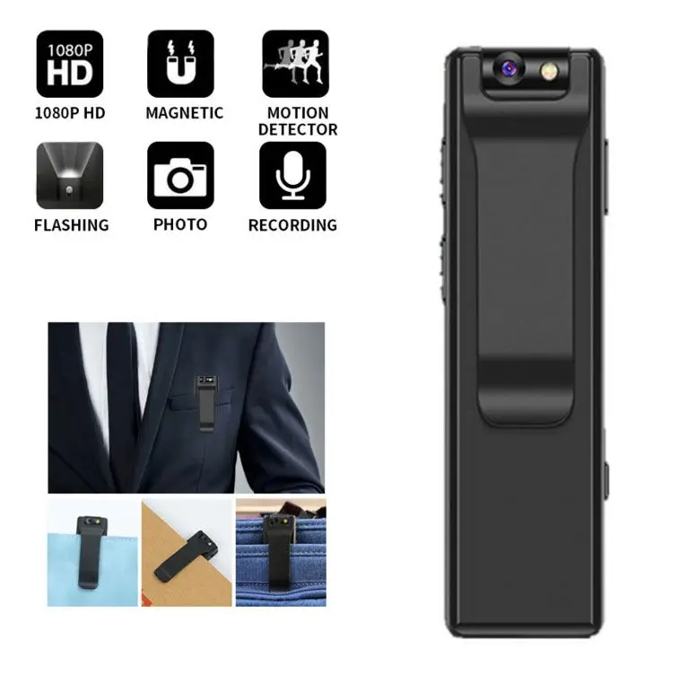 Security Guard Body Worn Camera HD 1080P Magetic Clip Wearable Body Worn Cameras