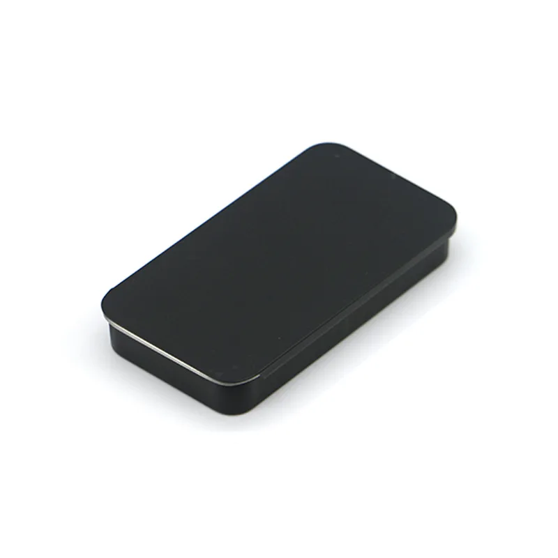 
Customized size Nice Gift Box black push pull square aluminum box 