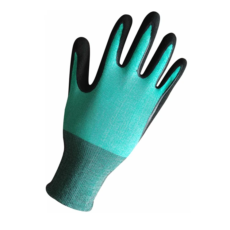 Great Grip 13G Hppe Cut Resistant Latex Double Coated Safety Anti Cut Gloves