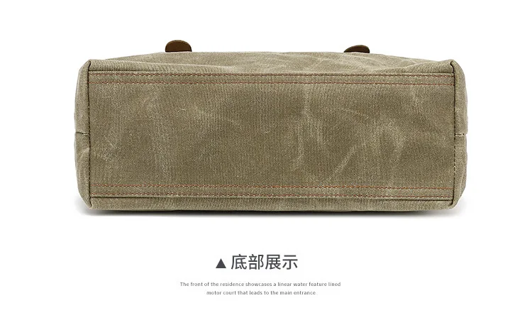 New Batik Canvas Neutral Crossbody Bag Large Capacity Handbag Retro Top Leather Double Handbag