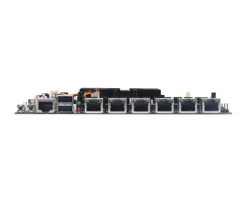 
Intel D525 6LAN 1U router firewall chassis pfsense firewall barebone solid long life capacitor 