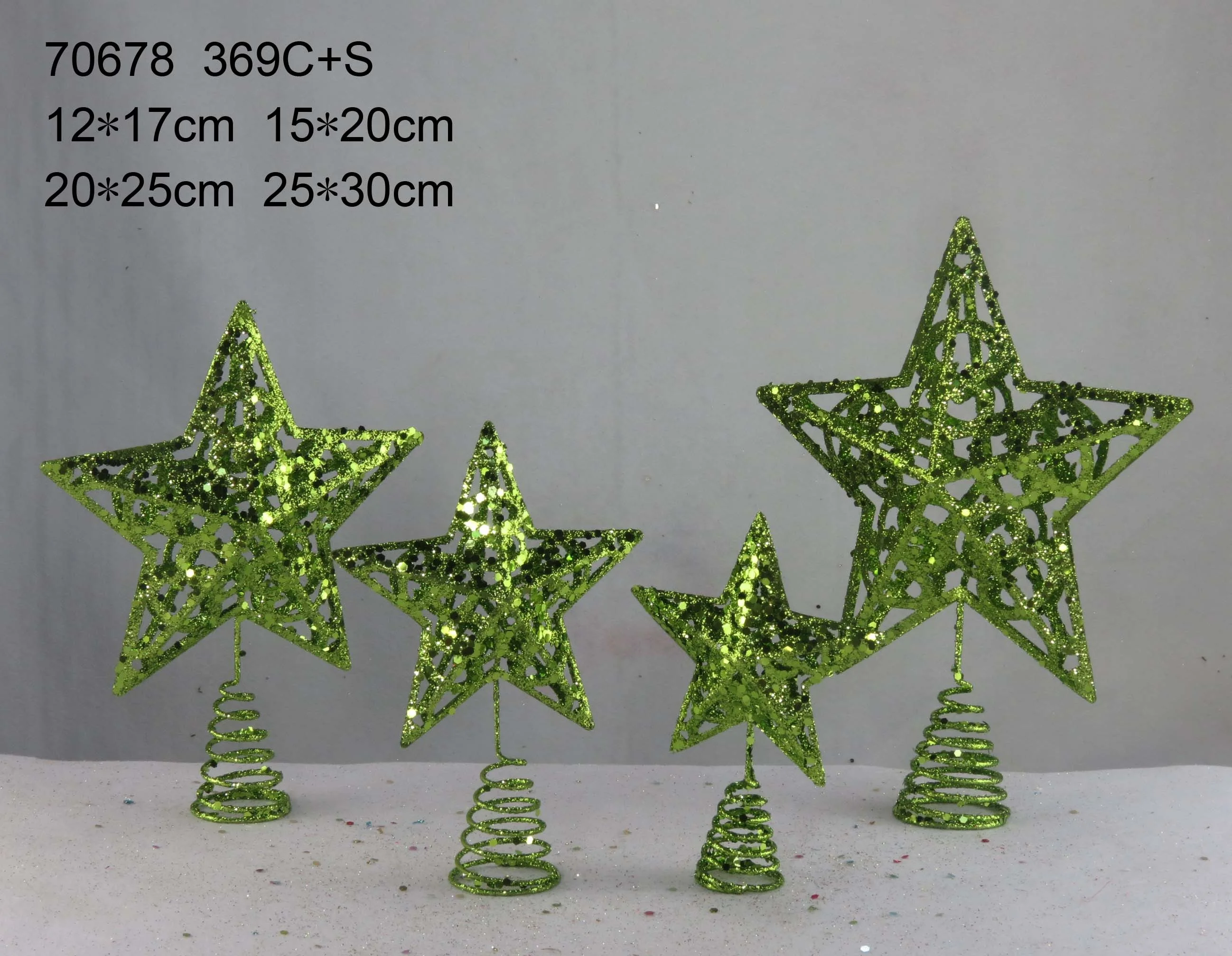 beautiful snowflake shaped Christmas tree decoration tree topper Xmas tree star glitter metal star