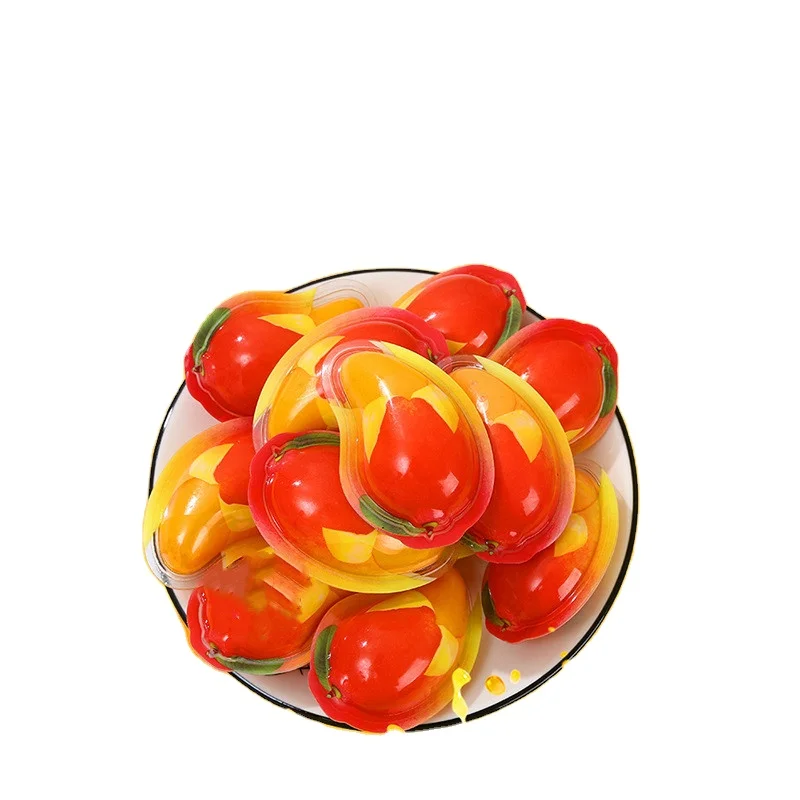 Hot Selling 18g*8 Pieces Of Mango-shaped Popping Pulp Jelly Candy Fruit-flavored Sweet Candy