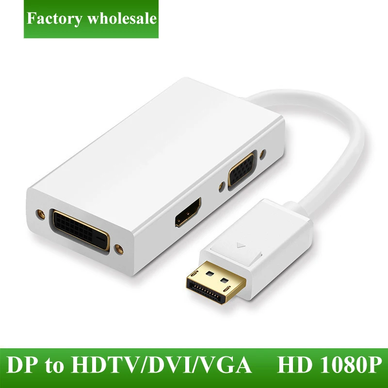 DisplayPort к HDTV DVI VGA преобразователь 4 в 1 аудио USB кабель Многофункциональный адаптер для ноутбука настольного компьютера и монитора мультимедиа