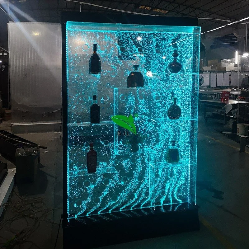 
Modern Design Color Changing Home Acrylic Bubble Wall LED Bar Cabinet 
