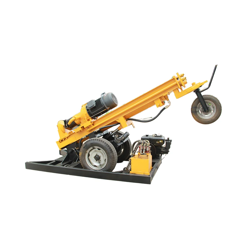 Hydraulic Portable Water Well Drill Rig 100m-150m Borehole Machine 25-35hp Truck Mounted Drill Rig Deep Machine Mining Machine