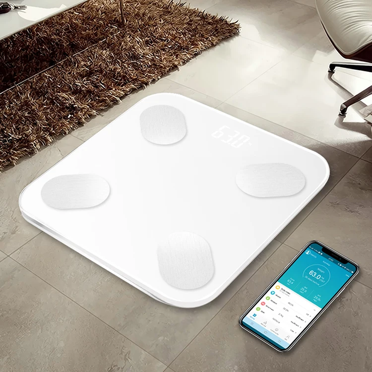  Цифровые электронные весы Tuya smart life со светодиодным дисплеем для измерения индекса массы тела и