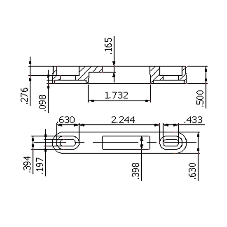 
Patio Door Hardware Sliding Door Mortise Lock Keeper PM450 