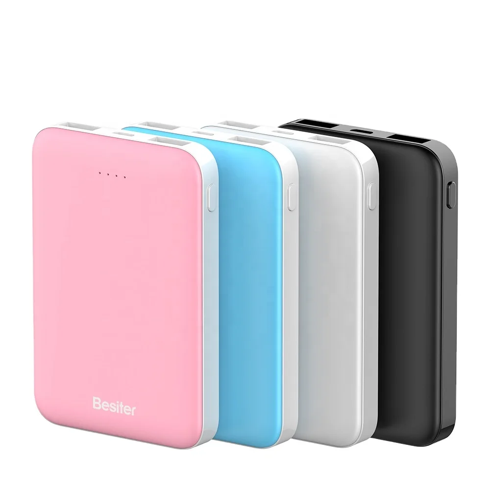 Mini Power Bank 5000Mah Portable Battery double USB Powerbank 5000 Mah credit card size Battery mobile power banks