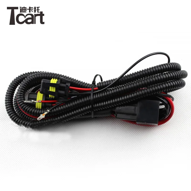 Tcart auto Light Accessories 12v 35w HID Xenon Headlight bulb 9005 9006 HID Power Relay Harness xenon lamp Auxiliary adapter