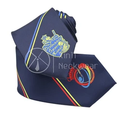 Factory Cheap Polyester Woven Jacquard Men Blue Ties Custom Logo Private Label Manufactures Tie Wholesale