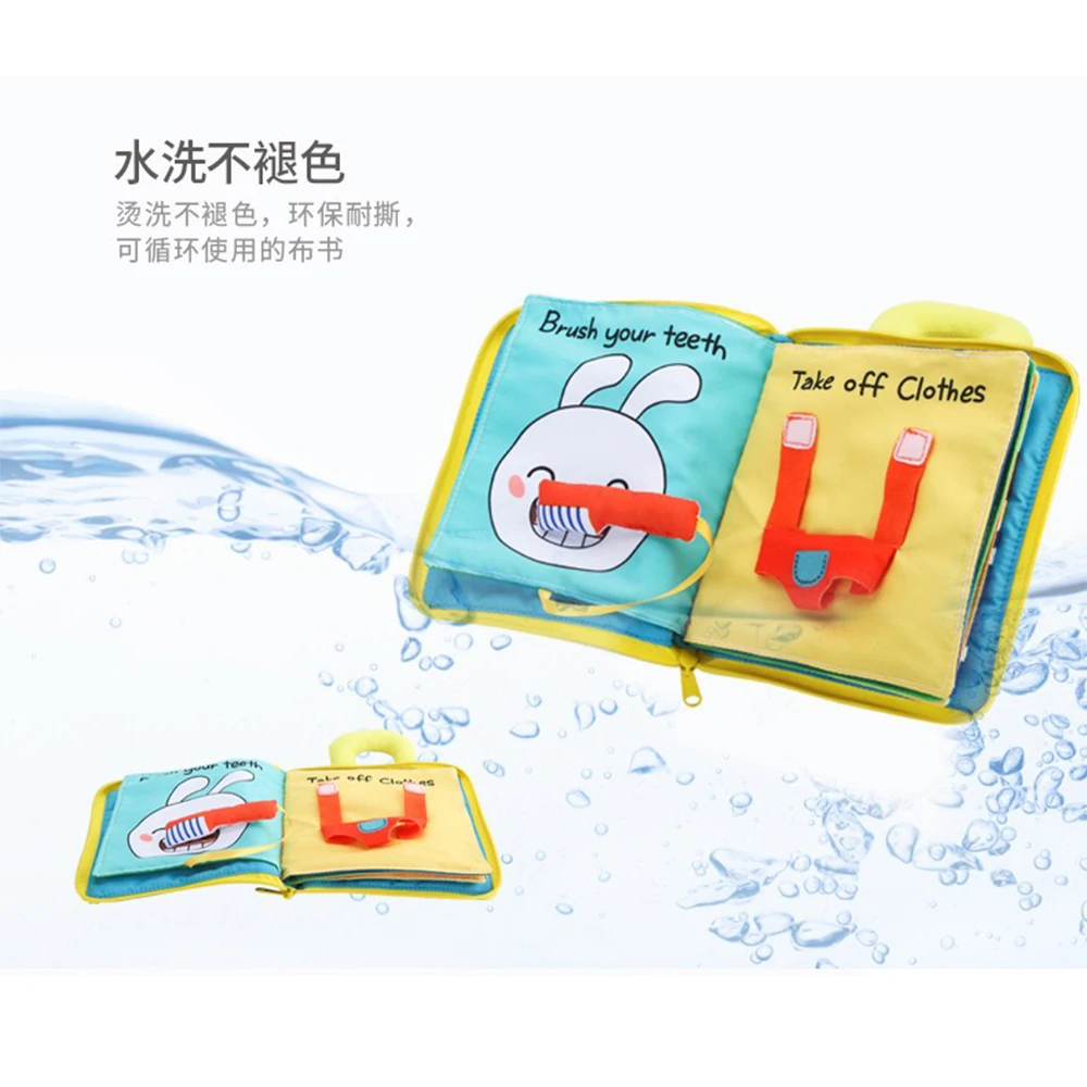 Soft Cloth Baby Books Rustle Sound Baby Quiet Set Infant Early Learning Educational Toys Cloth Books Crinkle Books for Kid