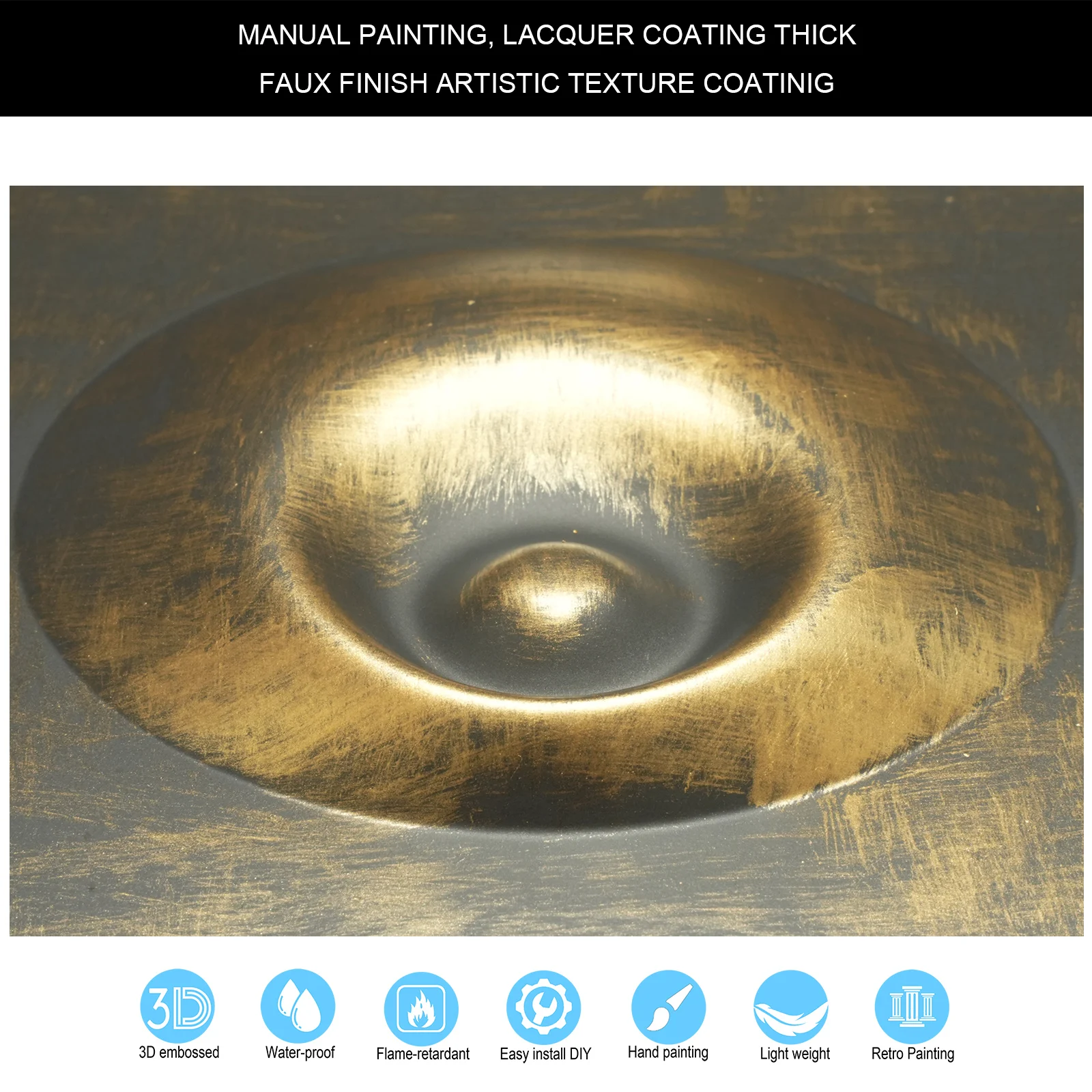 Distress Tin Ceiling Tiles Decorative ceiling panels Easy to Install PVC Panels for Cafe Club PLM102 Ancient gold PAINTSDECOR