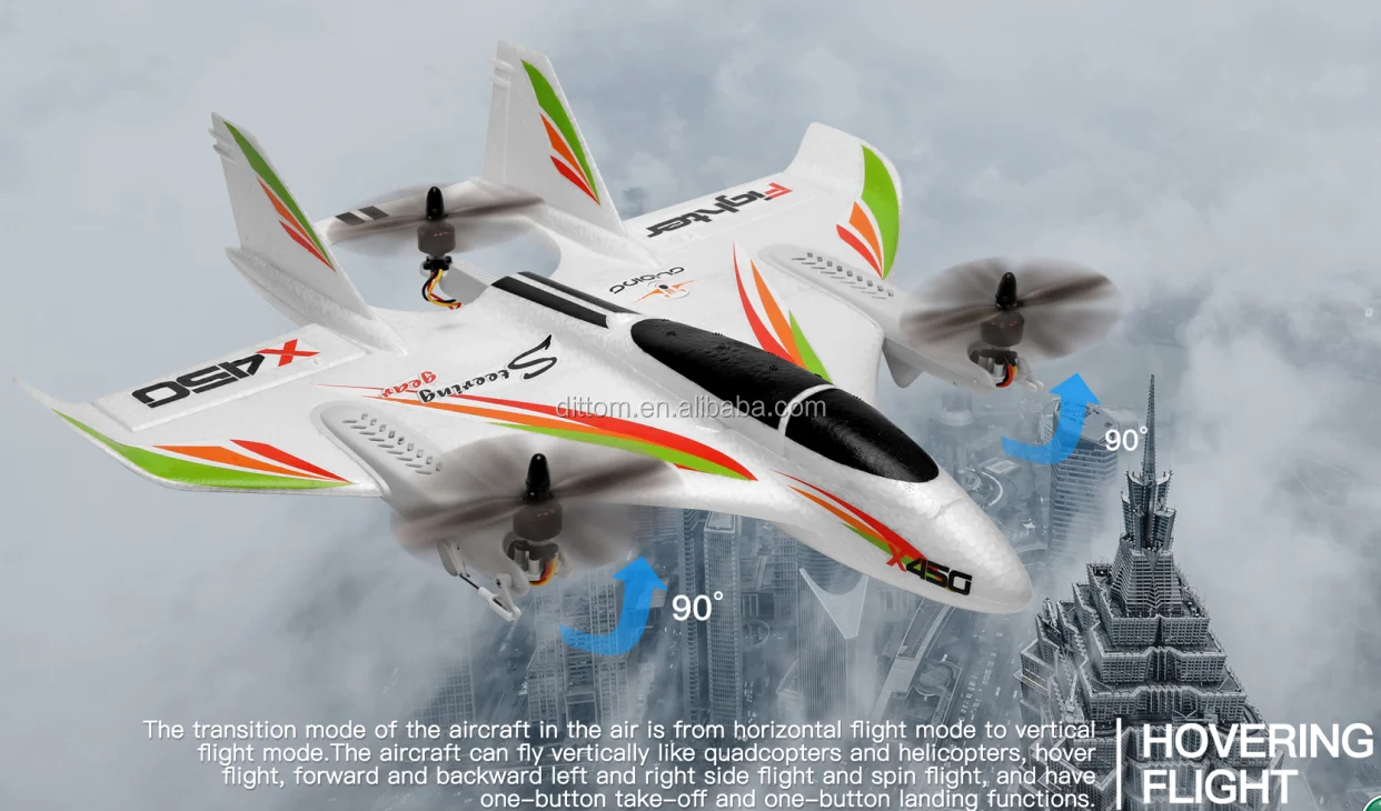 WL XK X450 VTOL бесщеточный 6-канальный трюковый планер EPO 3D 6G Авиатор многовинтовой летный самолет