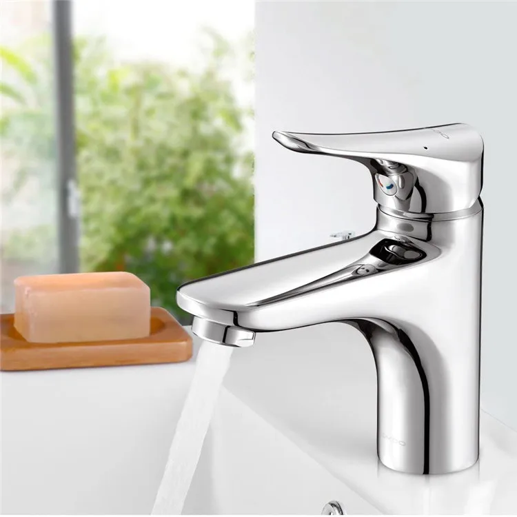 JOMOO Manufacturer Wholesale Silicon Brass Single Handle Hot/Cold Water Bathroom Faucet Basin Sink Mixer