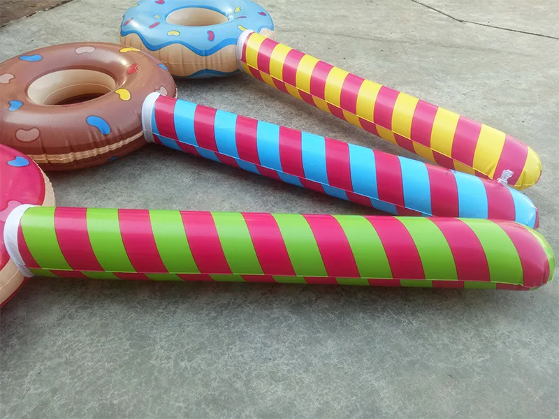 
Wholesale and custom advertising promotion PVC inflatable stick and cheering inflatable Donut sticks toy 