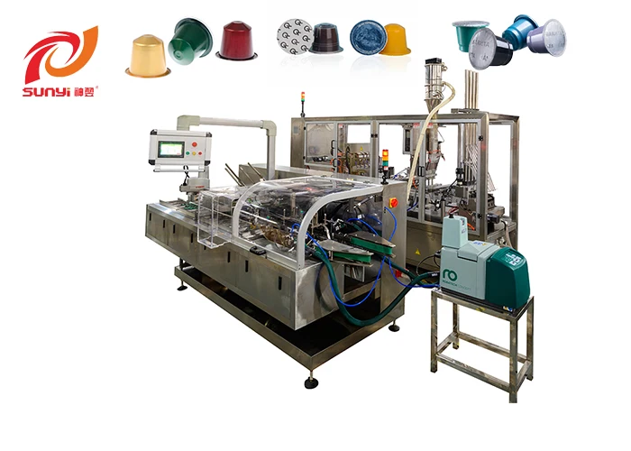 China Supplier Fully Automatic Four Lanes Nespresso Compatible Nespresso Coffee Capsules Coffee Pod Filling Sealing Machine